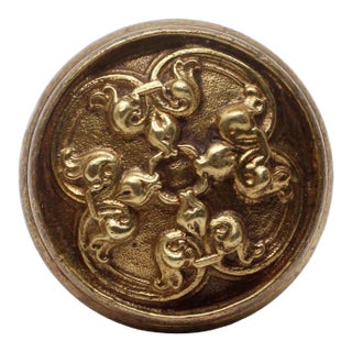 Vintage Tulip Brass Door Knob For Sale