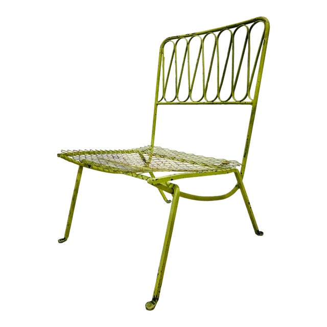 Vintage Mid Century Outdoor Side Chair For Sale