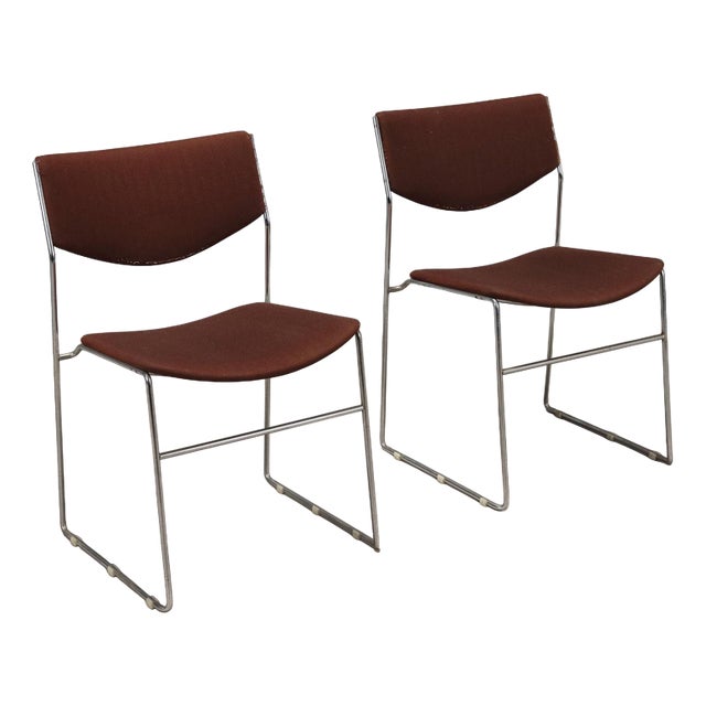 Vintage Chairs in Chromed Metal, 1970s For Sale