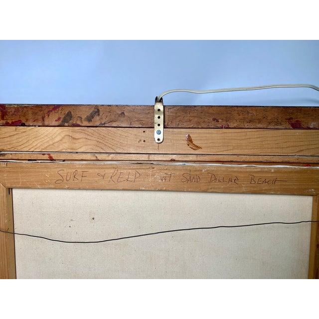 Wood 1963 Big Sur Seascape Oil Painting by Peter Hamlett For Sale - Image 7 of 7