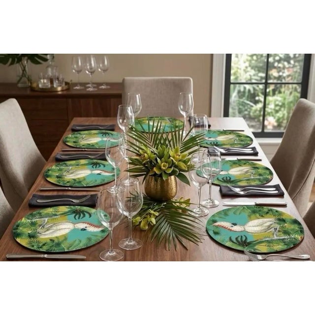 Vintage Italian Cockatoo Lacquered Placemats - Set of 6 For Sale - Image 11 of 12
