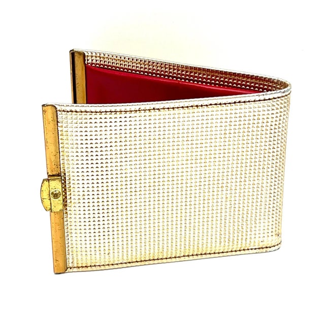 Gold Hollywood Glam MCM Cowhide Leather Wallet For Sale - Image 8 of 10
