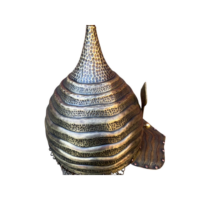 Fluted Brass Warrior Helm For Sale - Image 13 of 15