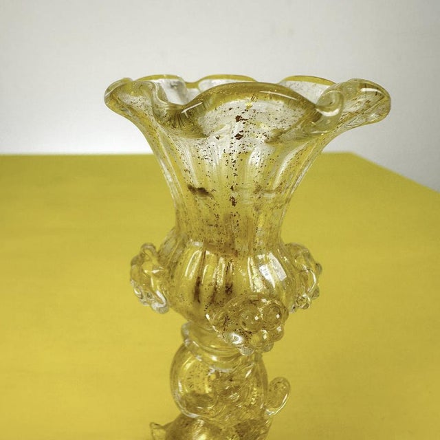 Vintage Murano Glass Candlestick from Barovier & Toso For Sale - Image 3 of 9