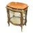 French Curio Display Cabinet With Marble Top, Glass Panels & Hand-Gilded Accents For Sale