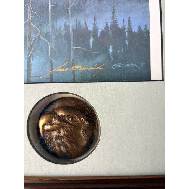 1980s Mario Fernandez Signed "As Free as the Wind" Art Print - Medallion Edition 31/500 With Original Sketch Remarque & Cast Bronze For Sale - Image 5 of 6