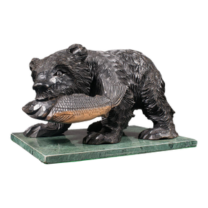 Antique Decorative Bear Figure, Japanese, Carved Cedar, Kibori Kuma, Folk Art