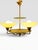 Four-armed brass chandelier, attributed to Harald Notini for Arvid Böhlmarks Lampfabrik, Sweden, ca. 1927–1933. A rare...