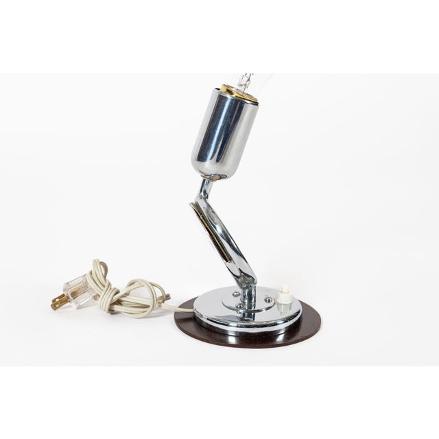 Silver Antique Art Deco Bauhaus Table Lamps With Glass Photo Inserts - a Pair For Sale - Image 8 of 11