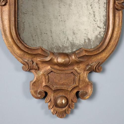 Wood Small Rococo Style Mirrors in Painted Wood, 19th Century, Set of 2 For Sale - Image 7 of 12