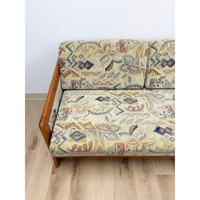 Wood Vintage Sleeper Sofa Hestbæk Style Danish MCM Teak Convertible Daybed Pullout Couch For Sale - Image 7 of 17