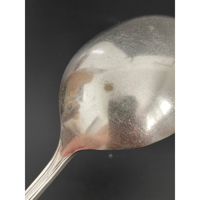 Silver Holmes & Edwards Pearl 1898 Silverplate Round Bowl Gumbo Soup Spoons - Set of 6 For Sale - Image 8 of 9