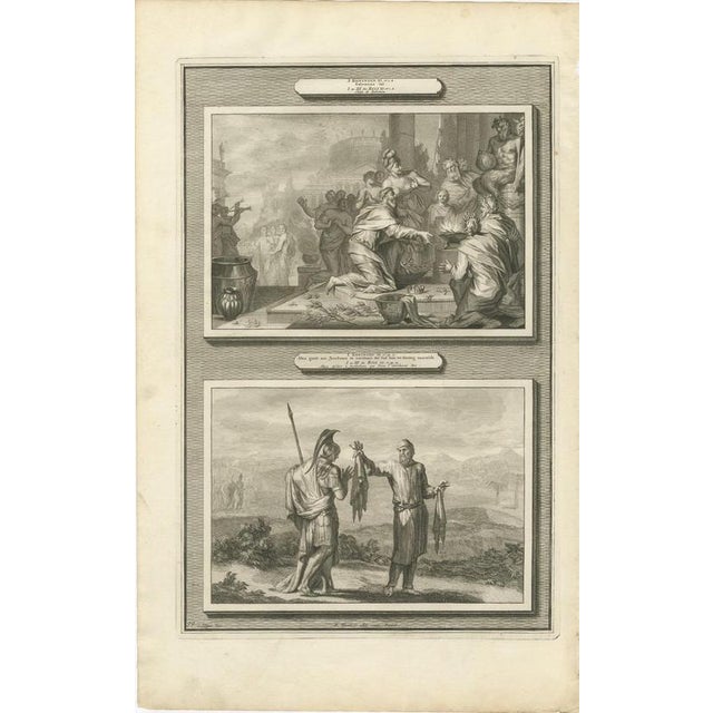 Baroque Pieter Mortier, The Fall of Solomon and Ahijah's Prophecy to Jeroboam, 1700, Engraving For Sale - Image 3 of 12