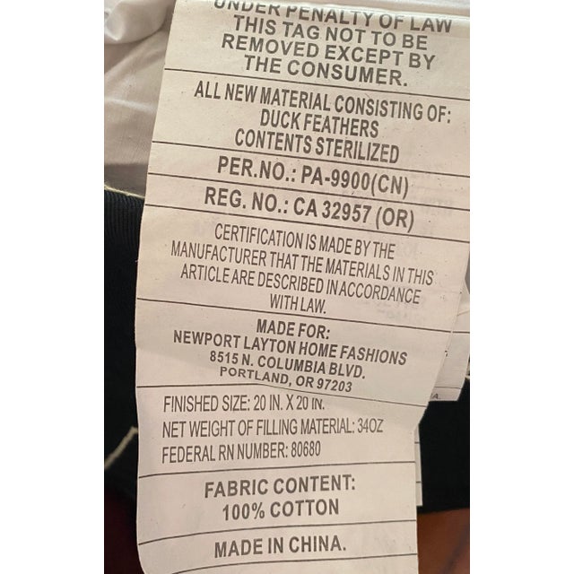 Black Newport Layton Home Fashion Cloth & Embroidery Black Face Pillow For Sale - Image 8 of 8