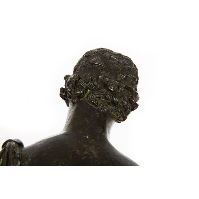 Fine Italian Grand Tour Antique Bronze Sculpture of “Narcissus” After Antiquity For Sale - Image 15 of 18