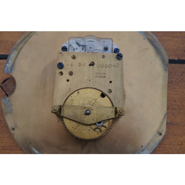 Mid-Century French Degon Rouen Brass Nautical Maritime Ship Bulkhead Clock For Sale - Image 12 of 12