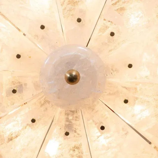 Contemporary Early 21st Century Marcelo Bessa Hand Beveled Brazilian Rock Crystal Chandelier For Sale - Image 3 of 13