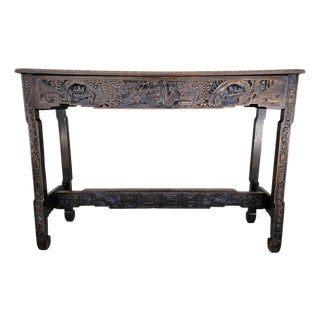 Highly Carved Alter / Console Table From Shanghai For Sale
