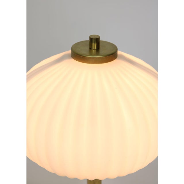 Mid-Century Brass & Glass Table Lamp For Sale - Image 11 of 15