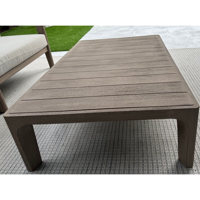 Rh Weathered Teak Coffee Table For Sale In Miami - Image 6 of 7