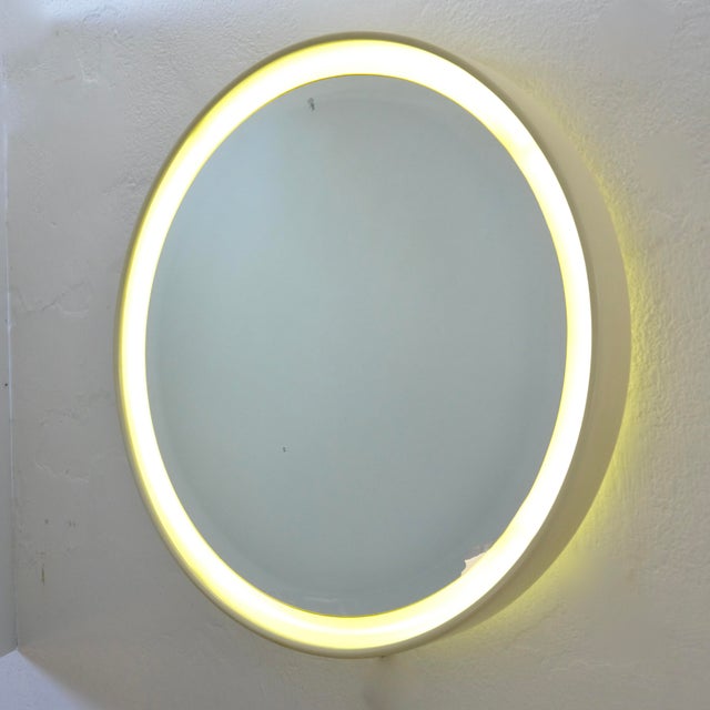 Spacen Age Backlit Mirror, Italy, 1970s For Sale - Image 16 of 18