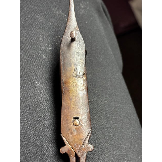 18th Century Hand-Forged Iron Candle Wick Trimmer With Catcher – Colonial American For Sale - Image 10 of 12