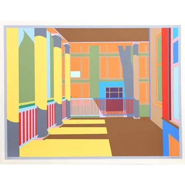 Modern 1975 George Mueller Porch Print For Sale - Image 3 of 3
