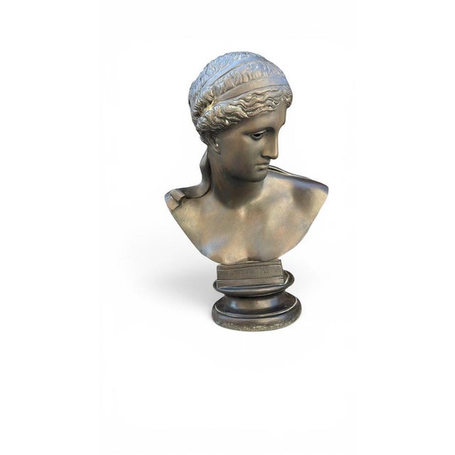 Greek Style Bust of Athena, Late 20th Century, Bronze For Sale - Image 3 of 7