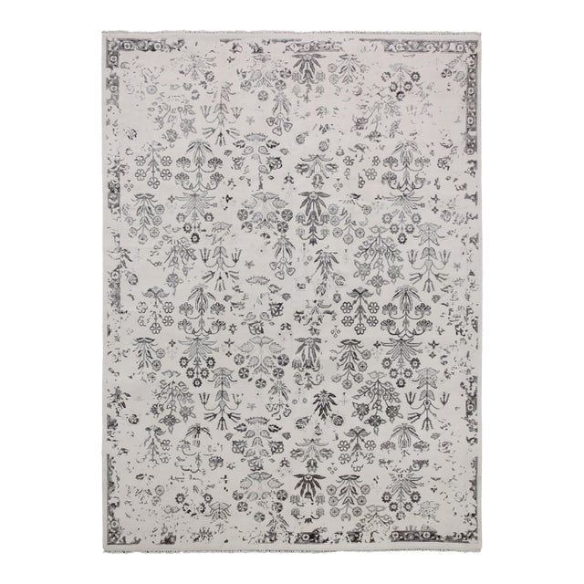Hand Knotted Modern Rug. 8'11" X 12'03" For Sale
