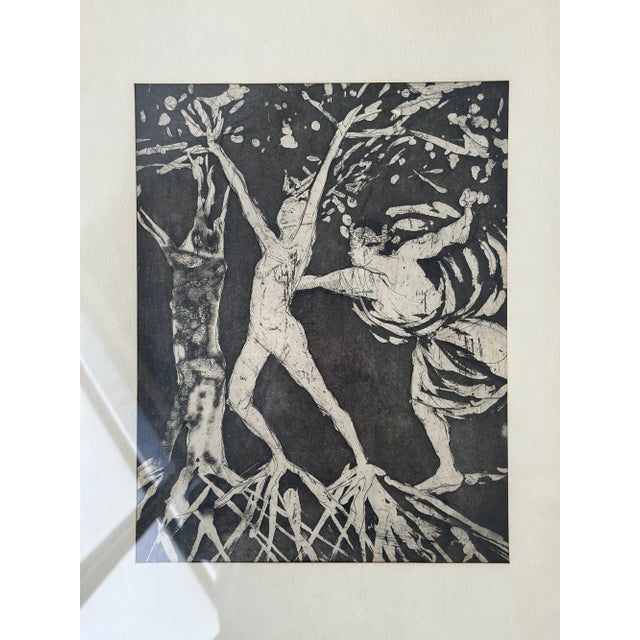 Vintage "Daphne and Apollo" Framed Artist's Proof by Harriet Zeitlin, Circa 1970s For Sale - Image 4 of 17