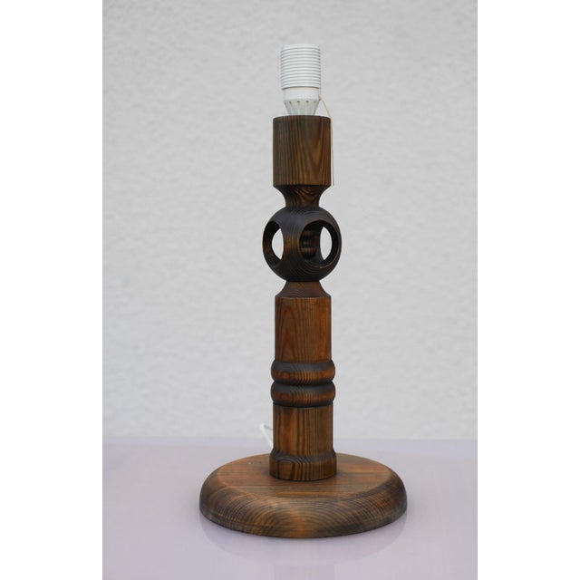 Large Pine Table Lamp by Uno & Östen Kristiansson for Luxus, Sweden For Sale - Image 5 of 14
