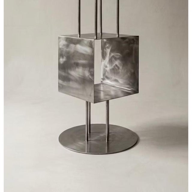 Rubik Module 1 Vertical Structure in Stainless Steel by Metalmorphosis Studio For Sale - Image 4 of 8