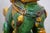 2 Chinese Green Sancai Glazed Porcelain Foo Dog Guardian Lion Statues 12" For Sale - Image 15 of 18