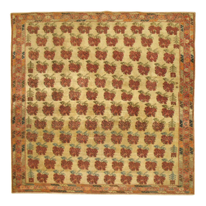 Antique Zabihi Collection Rare Caucasian Kuba Square Rug