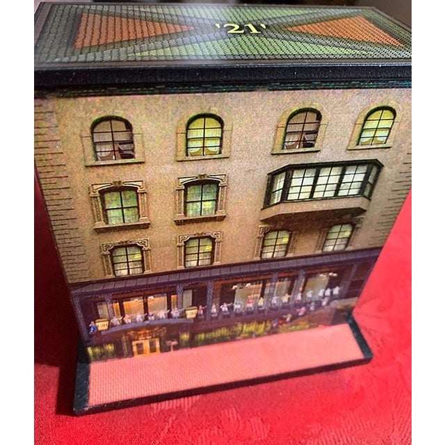 The "21" Club East 52nd Street BLDG Desktop Wood Box Model For Sale - Image 9 of 14