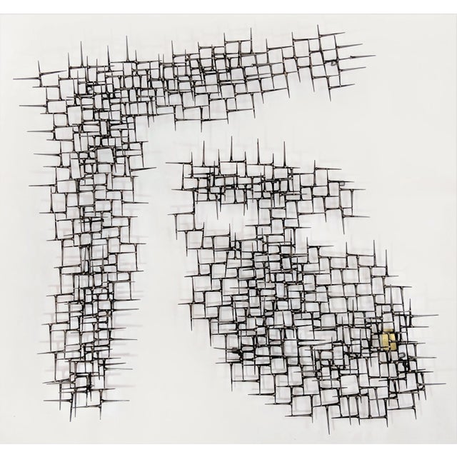 Mid-Century Modern Style Welded Nail Sculpture For Sale In Miami - Image 6 of 13
