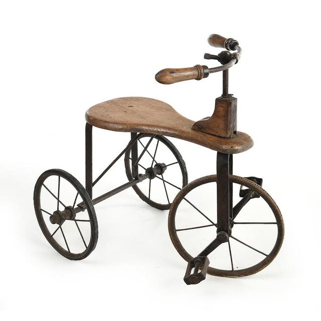 Childrens Tricycle in Iron & Wood, 1800s For Sale - Image 5 of 5