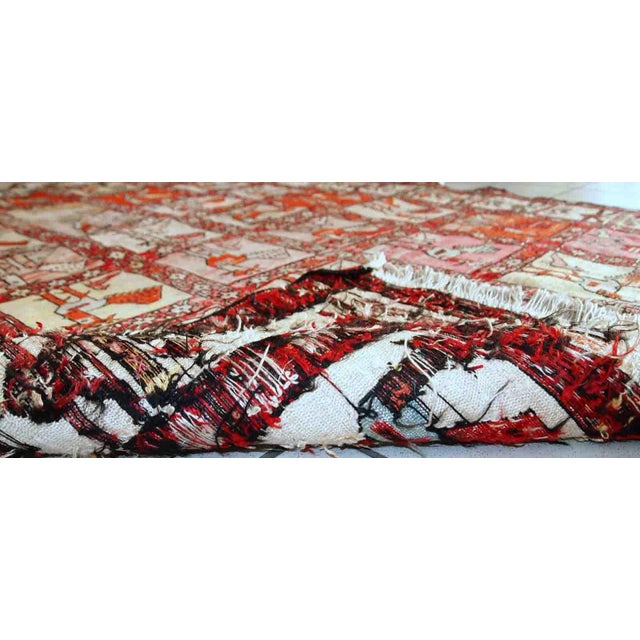 Vintage Persian flat-weave in original good condition. This kilim was made out of artificial silk on cotton base. It has...