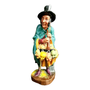 Royal Doulton English Vintage "The Mask Seller" Fine Porcelain Figurine
