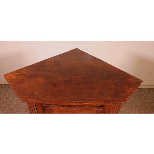 Tan 18th Century Louis XV Style Oak Corner Cabinet For Sale - Image 8 of 9
