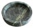 Round Green Marble Ribbed Bowl For Sale