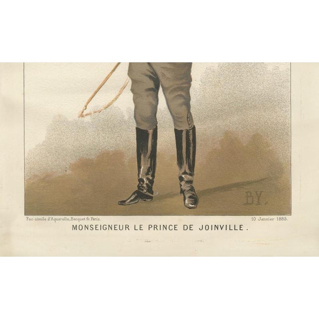After Bisetsky, French Caricature, Monseigneur the Prince of Joinville, 1885, Chromolithograph For Sale - Image 6 of 10