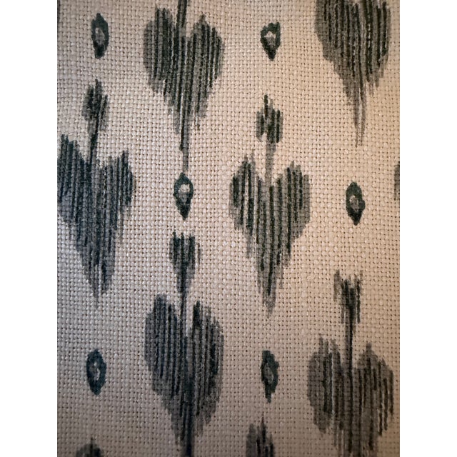 Peter Fasano Darta Linen Fabric 9 Yards Dar9 - Cyan For Sale In Raleigh - Image 6 of 9