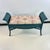 Mid-Century Boho Chic Coastal Bamboo Bench - Newly Upholstered in Ikat Linen For Sale - Image 6 of 18