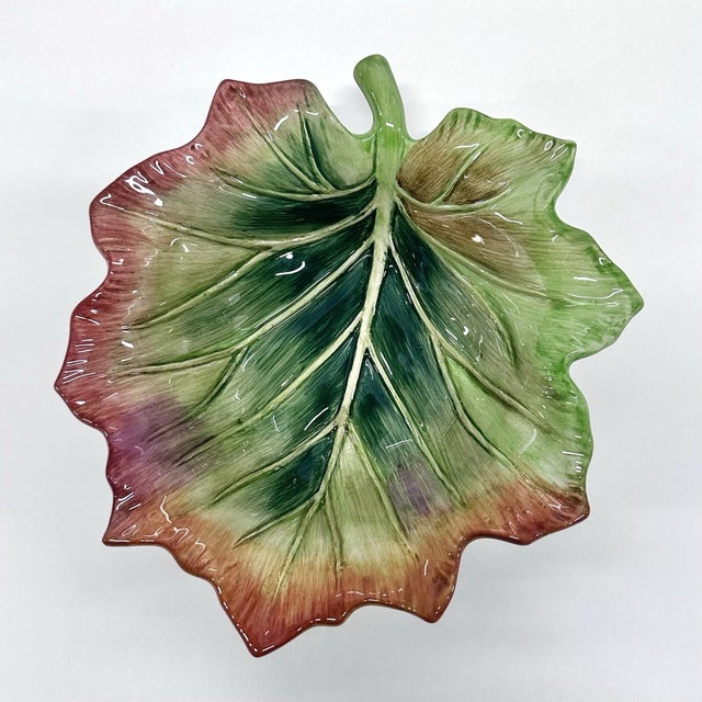Mid-Century Modern Vintage MCM Fitz & Floyd Harvest Heritage Leaf Bowls- Set of 4 For Sale - Image 3 of 5