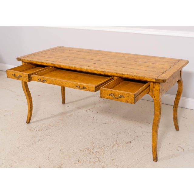 1990s Guy Chaddock Country French Writing Desk W. Drawers For Sale - Image 5 of 12