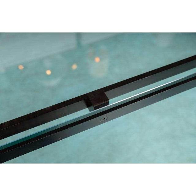 Minimalist Dining Table in Glass and Metal, 1980s For Sale - Image 18 of 18