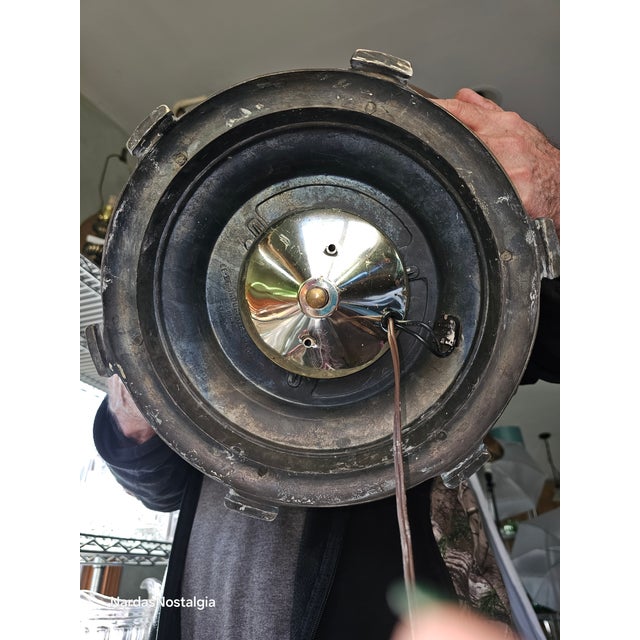 Large Amber Hand Blown Amber Glass and Brass 1970s Vintage Ef & Ef Industries Table Lamp For Sale - Image 11 of 12