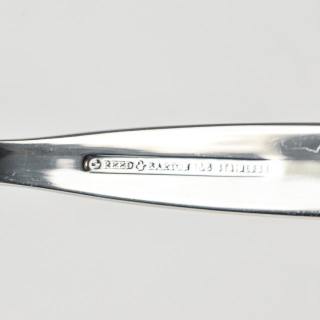 Silver Reed and Barton Pisces Pattern Fish Motif Stainless Flatware Set 4 Table Settings - 21 Pieces For Sale - Image 8 of 12