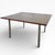 Low Mid-Century Square Coffee Table with Rosewood Top and Chrome Legs For Sale - Image 4 of 9